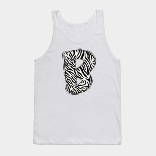 Zebra Letter B Tank Top